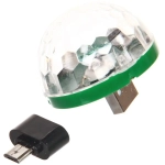 Диско-шар mini «Каледоскоп», LED (красный, зеленый, синий), переходник Micro USB