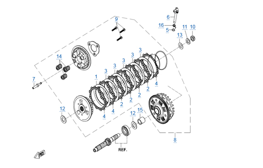 Диск сцепления CFMOTO 700 MT, CLX 0HU0-051200