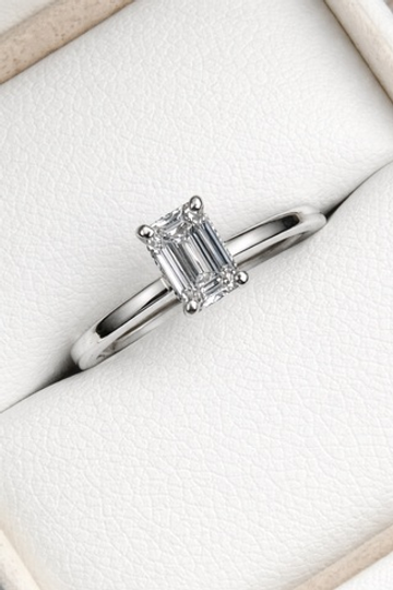 Кольцо с бриллиантом Эмеральд 1.0 ct