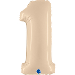 Цифра 1 Кремовый сатин 40" Gr в уп.