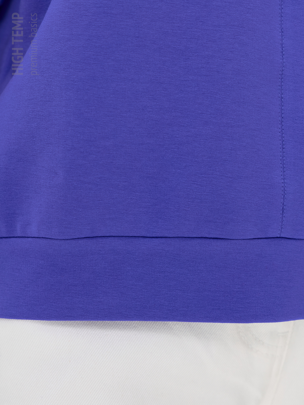 Плотная футболка из футера 2-нитки с V-вырезом HIGH TEMP