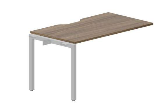 стол Polo 1380х780х750мм (с эргономичным вырезом) - приставной элемент