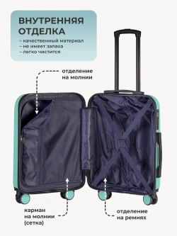 Чемодан Bonle размер S Мятный