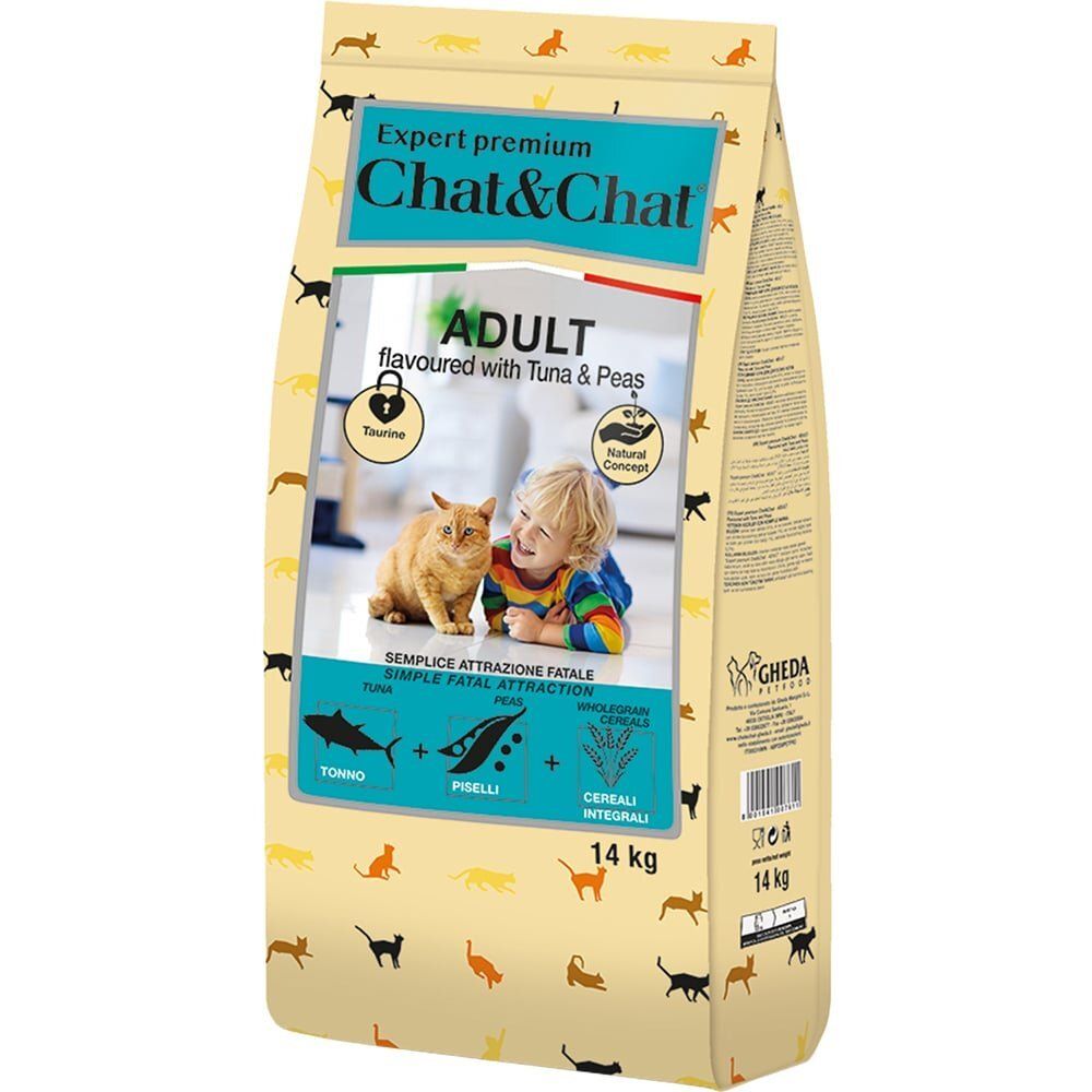 Сухой корм Chat&amp;Chat Expert Premium тунец горох для взрослых кошек 14 кг