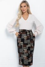 Платье Безупречный силуэт (черно-молочное) П11267 LT Collection