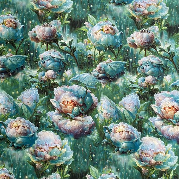 ВОЛШЕБНЫЕ ЦВЕТЫ 100% хлопок Handmade Fabrics 1