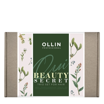 Набор Питание и блеск (шампунь 250 мл, кондиционер 200 мл, сыворотка 120 мл) Ollin Bionika