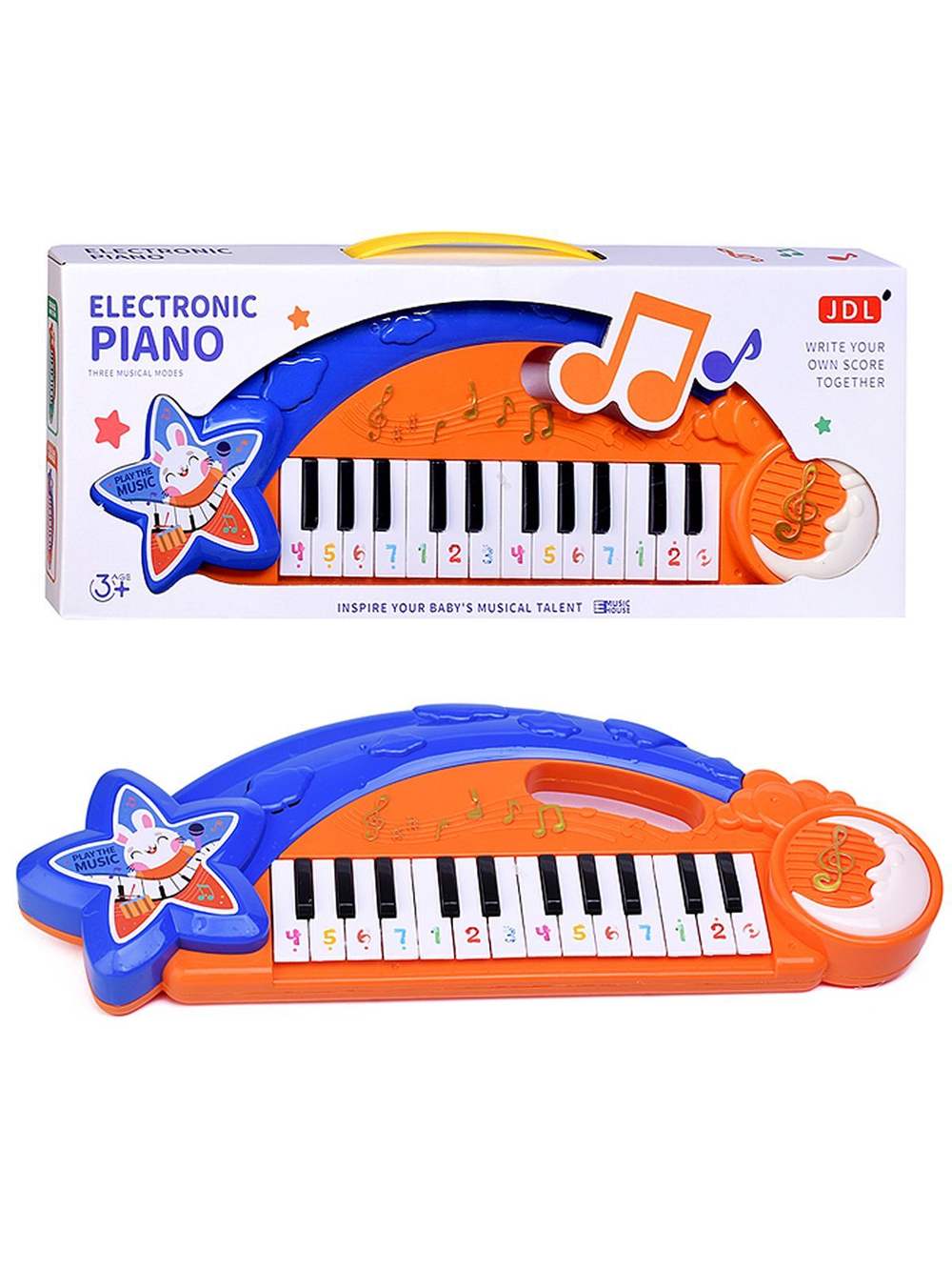 Игрушка музыкальная Синтезатор Звёздный зайка (8859B)