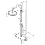 Душевая система c термостатом Damixa Scandinavian Pure 936750300 Черный