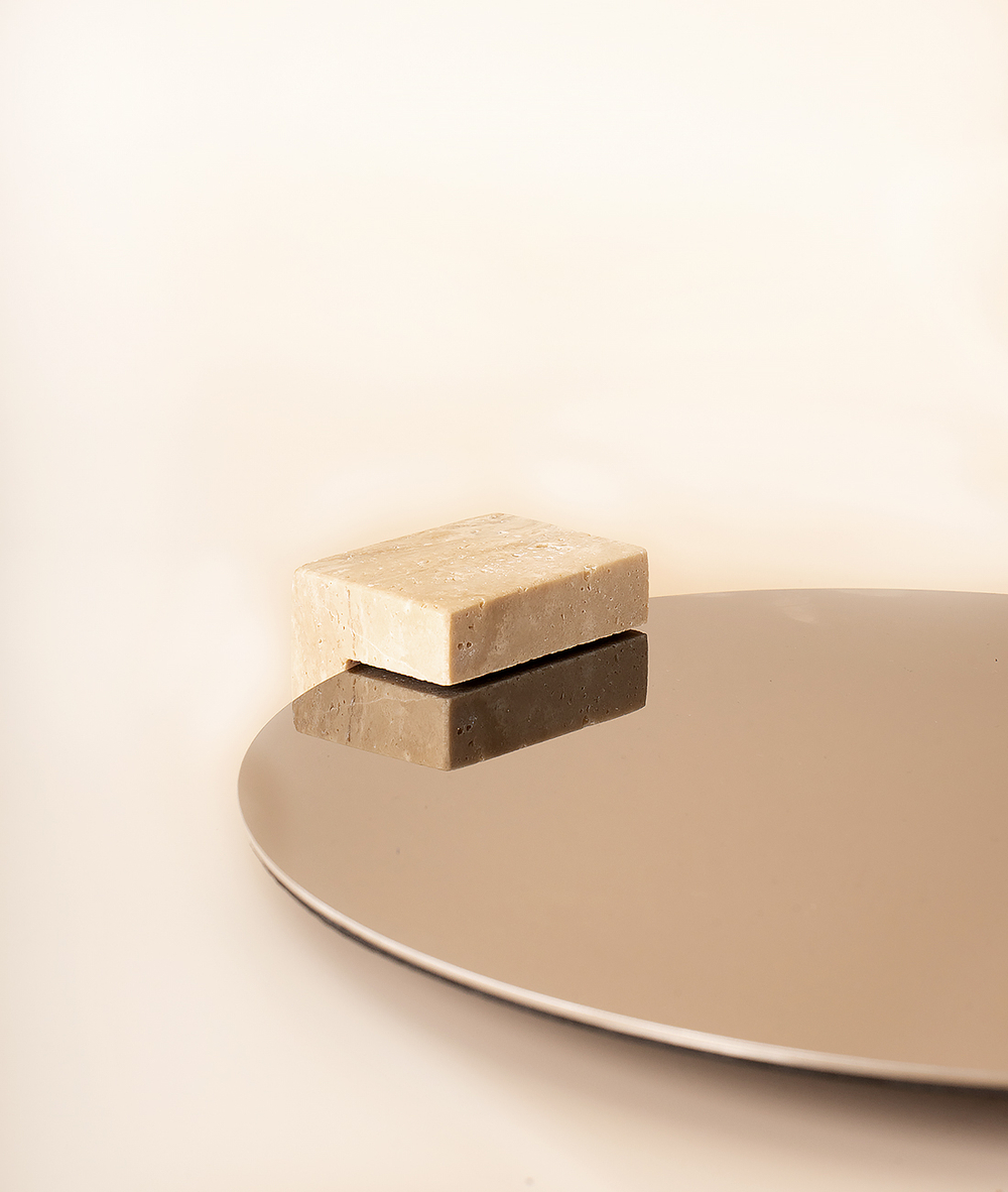 Поднос зеркальный Травертин