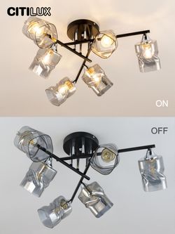 Citilux Клаус CL134165 Люстра потолочная Чёрная