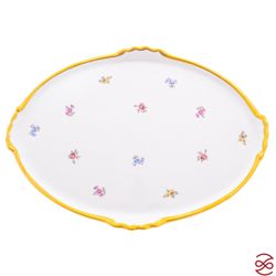 Поднос овальный на ножке Queen’s Crown Мелкие цветы 37см