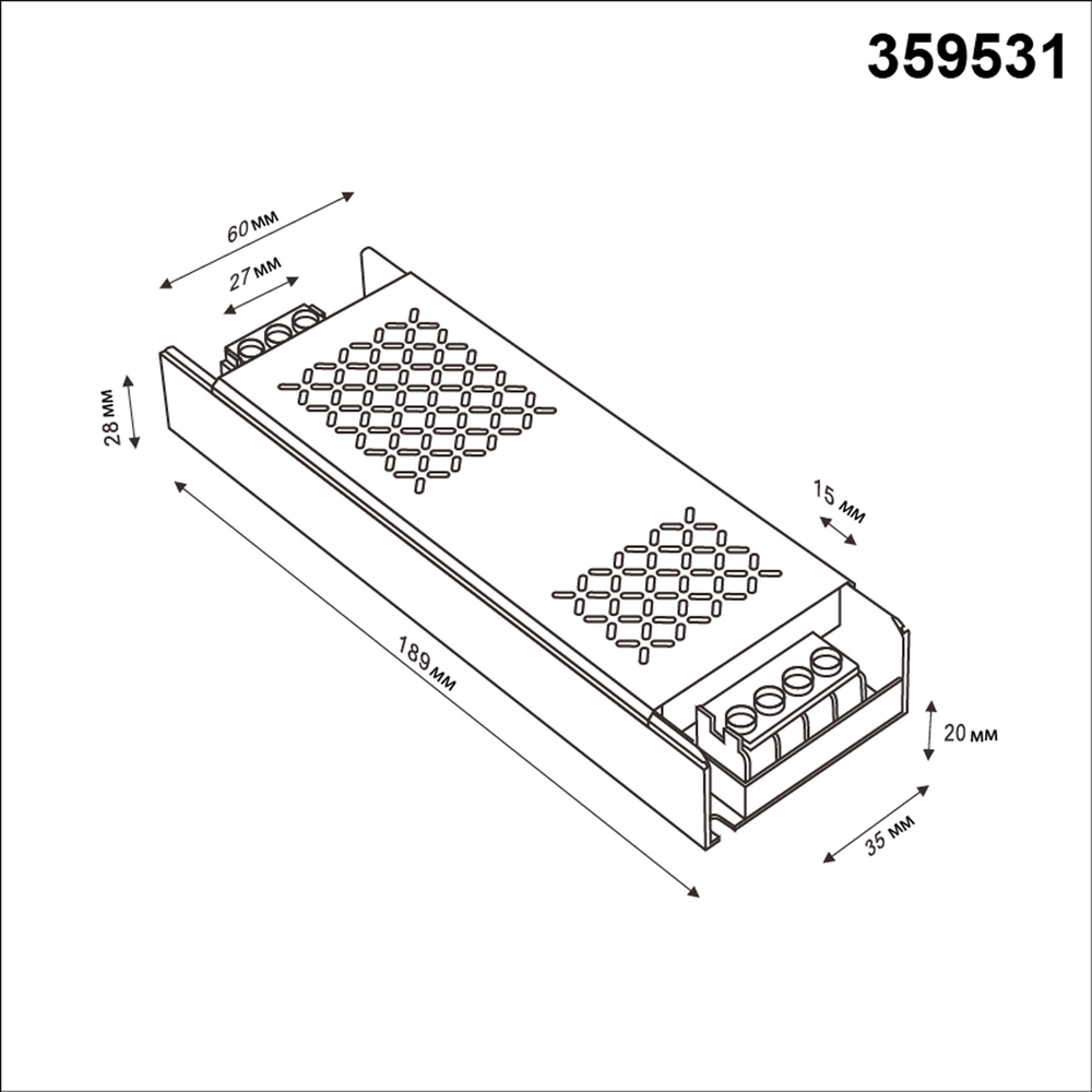 359531 DRIVE NT25 000 никель Драйвер IP20 300W 48V