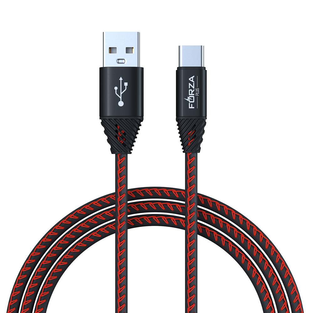 Шнур USB - Type-C  2,0Ам/1,0м BY/FORZA премиум (443011)