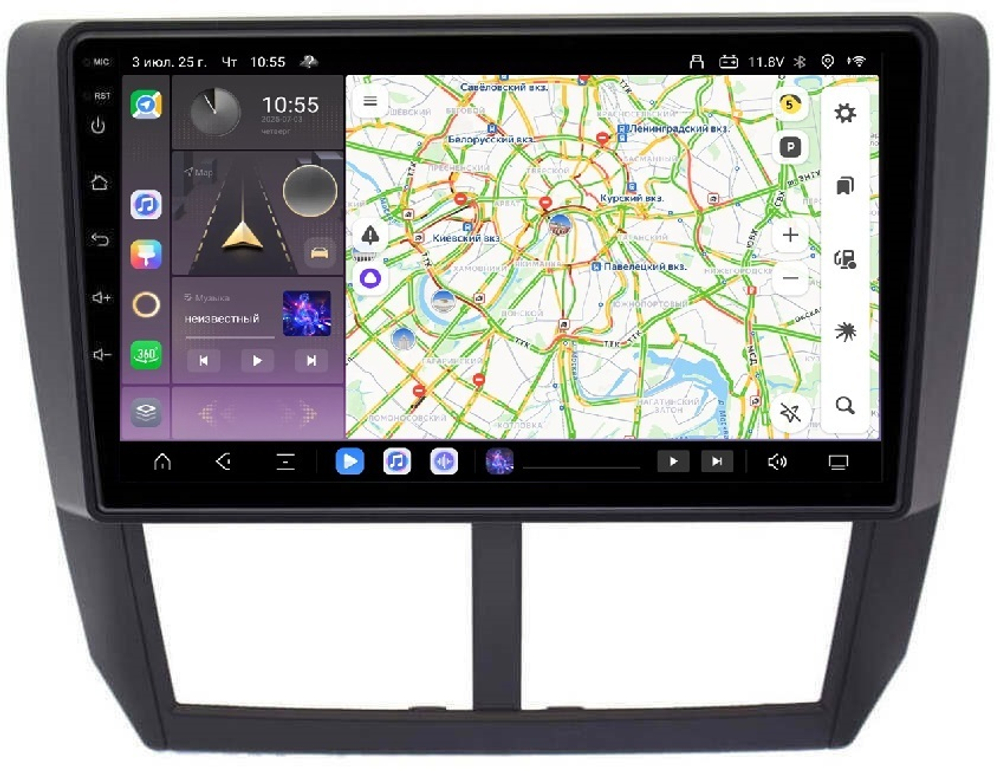 Магнитола для Subaru Forester 3 (SH) 2008-2013, Impreza (GH, GE) - Carmedia OL-9512 QLed, Android 13, TS20, CarPlay, SIM-слот