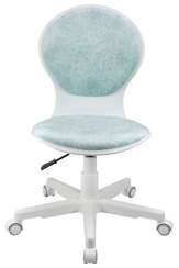 Кресло 1139 FW PL White велюр Bliss 10 голубой