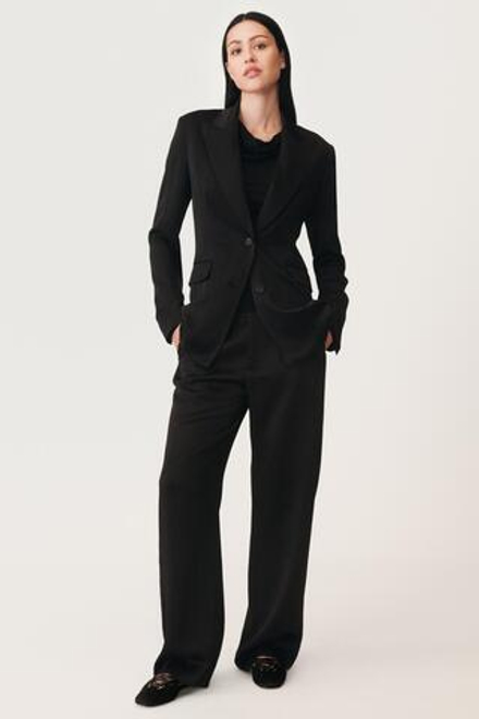 ZARA АТЛАСНЫЙ КОСТЮМНЫЙ ПИДЖАК — 50TH ANNIVERSARY, ЧЕРНЫЙ