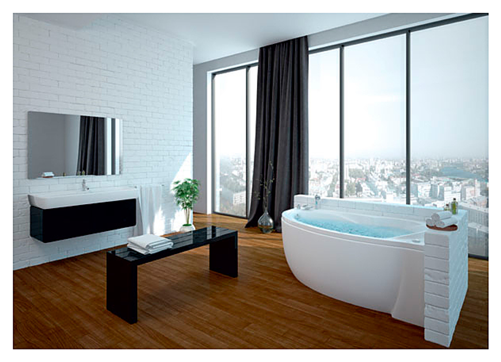 Ванна акриловая Azario PAOLINA 170х97 пристенная (AV.0071170)