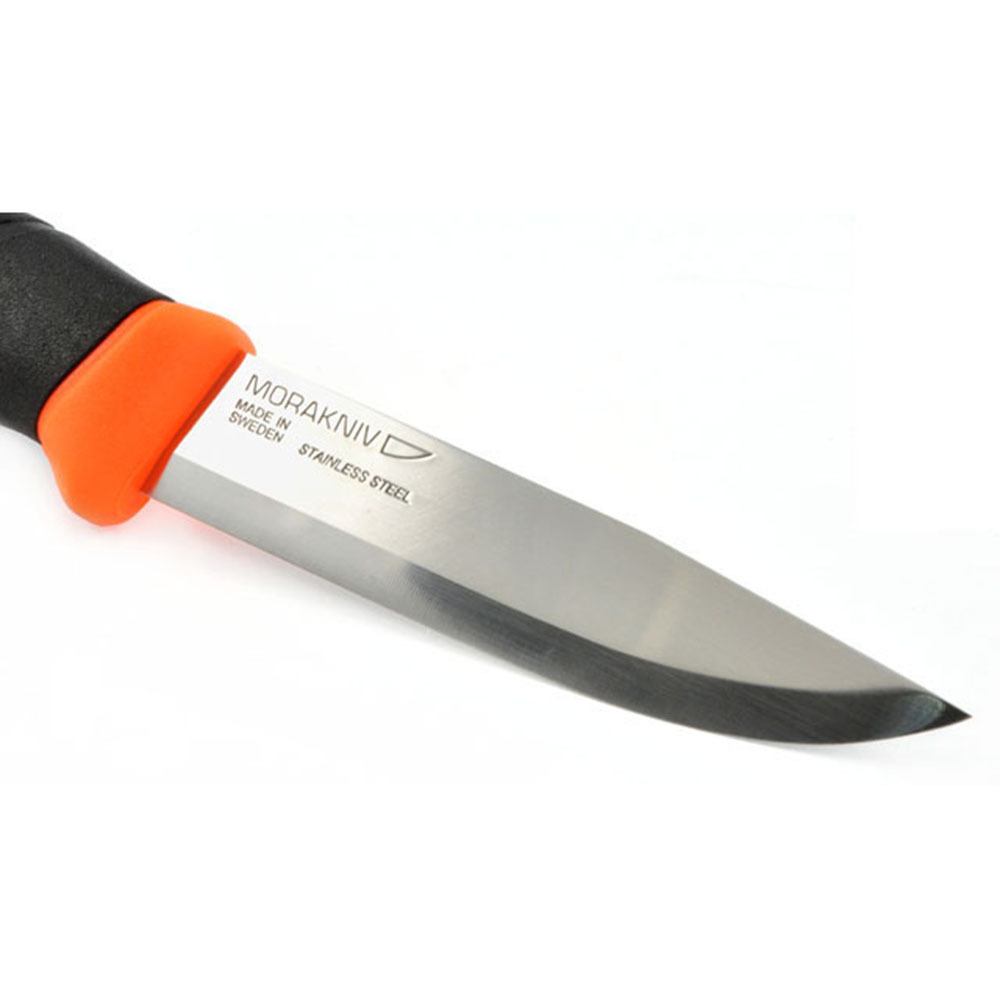 Нож Morakniv Companion F Orange, нержавеющая сталь, прорезиненная рукоять с оранжевыми накладками