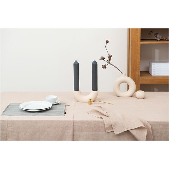 Дорожка на стол из стираного льна бежевого цвета из коллекции essential, 45х150 см