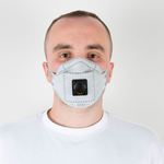 JETAPRO Полумаска Mircon Flex противоаэрозольная с клап., с уголь. слоем, трехпанель., FFP2
