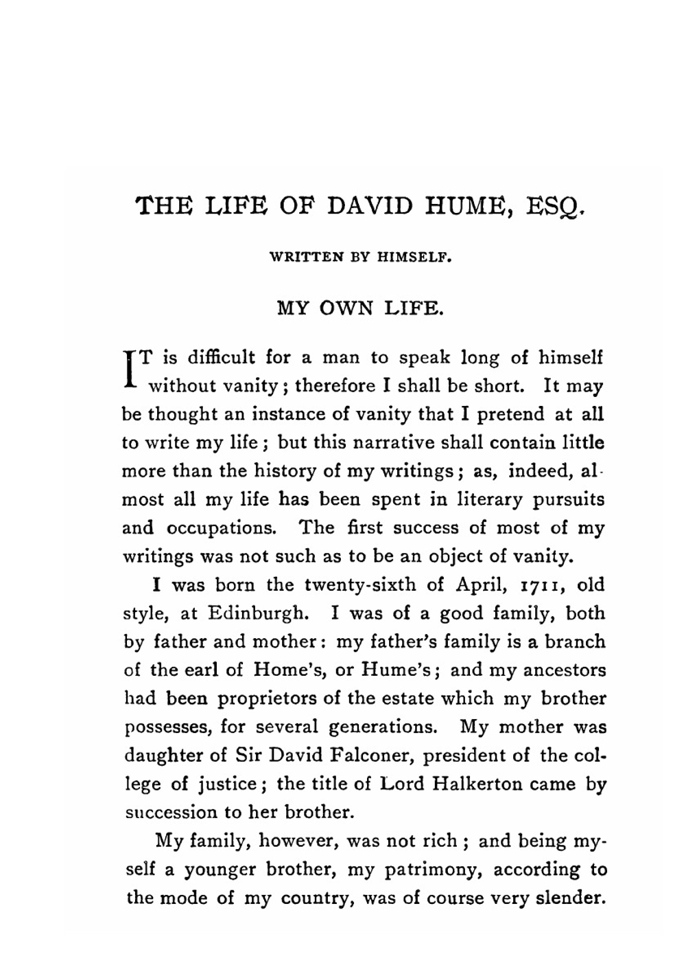 An Enquiry Concerning Human Understanding. and selections from a treatise of human nature | D. Hume