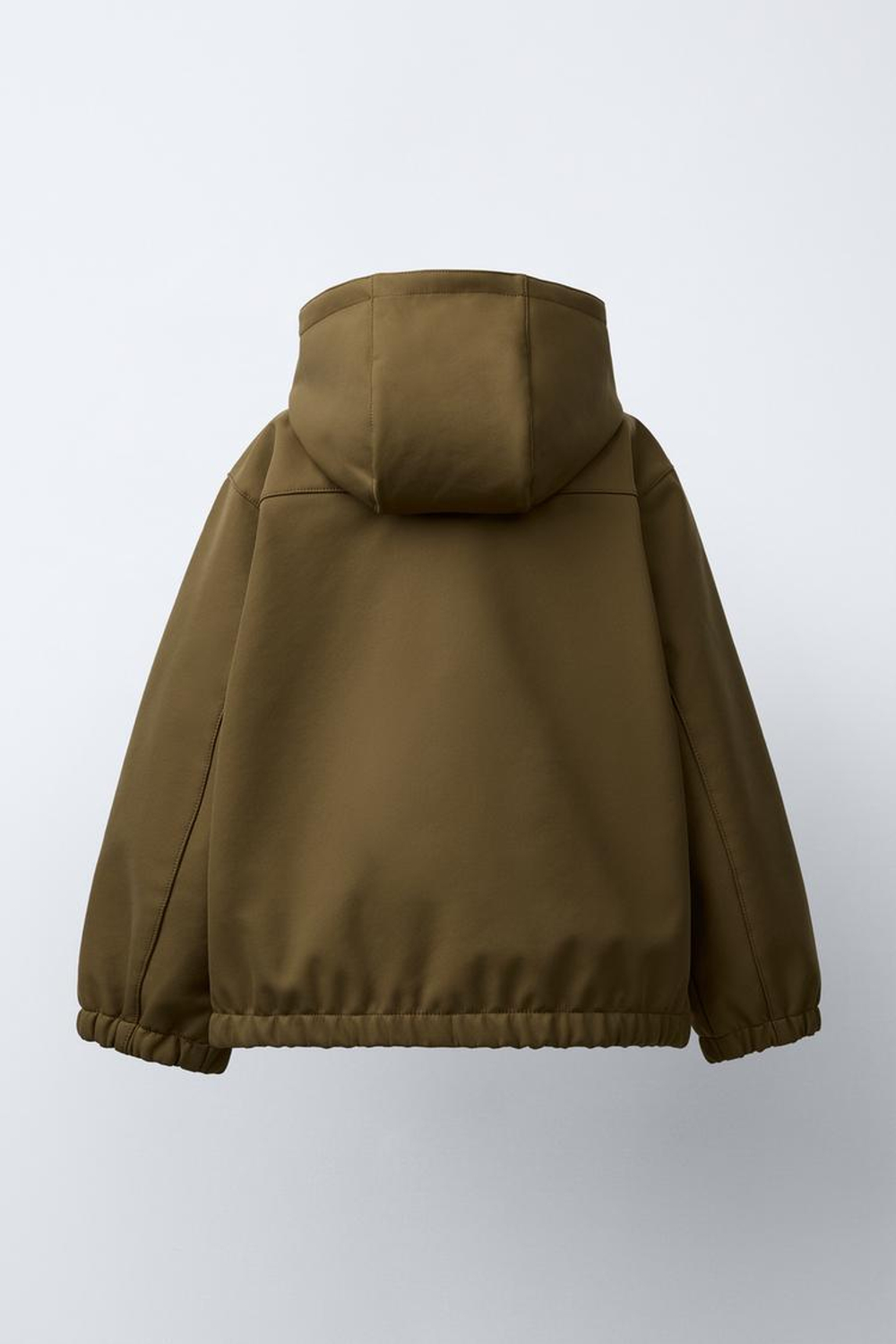 ZARA ТЕХНИЧЕСКАЯ КУРТКА С КАПЮШОНОМ, СВЕТЛО-КОРИЧНЕВЫЙ