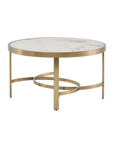 Журнальный столик Адриана 80*80 см светлая керамика