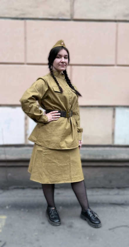 Костюм ВОВ женский Гимнастерка с юбкой