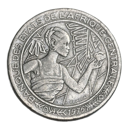 Монета 500 франков (francs) 1976 год Центральная Африка