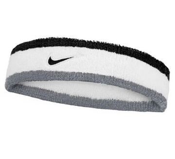 Повязка на голову теннисная Nike Swoosh Headband - white/cool grey/black