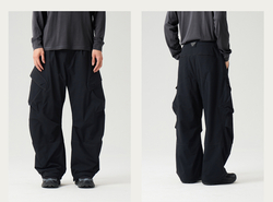 Брюки Nothomme Blue Plaid Fleece-Lined Wide-Leg Cargo Pants
