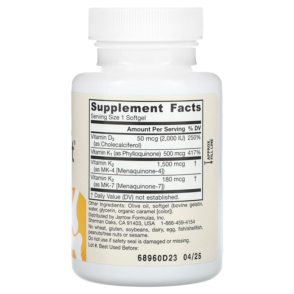 Jarrow Formulas, K-Right, 60 мягких таблеток