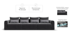 Модульный диван РИЧМОНД MODOOL MAX Вельвет CORD графит