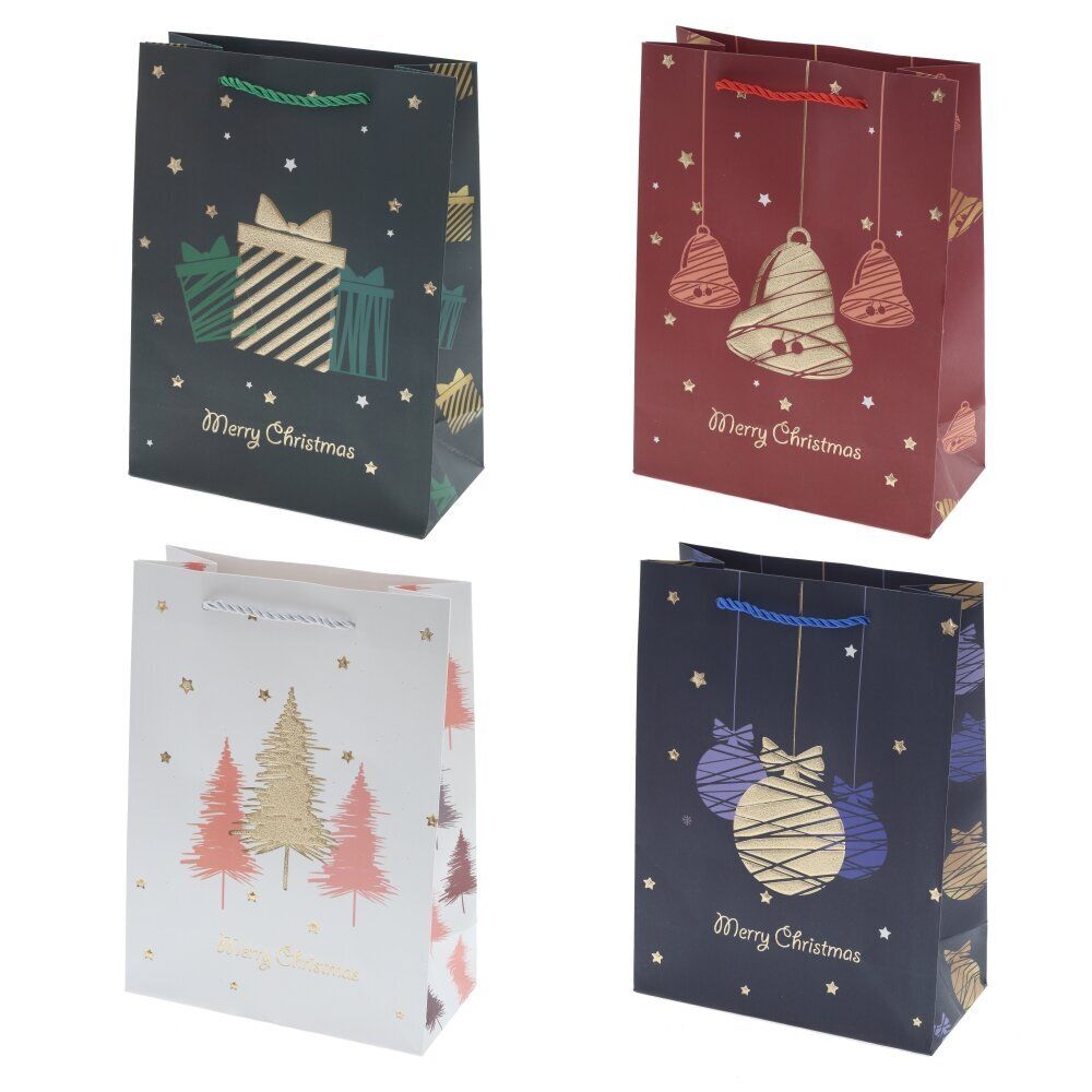 GAEM Пакет подарочный (бумага 210г/м2, блок 12шт), L18 W8,5 H24 см, 4в.