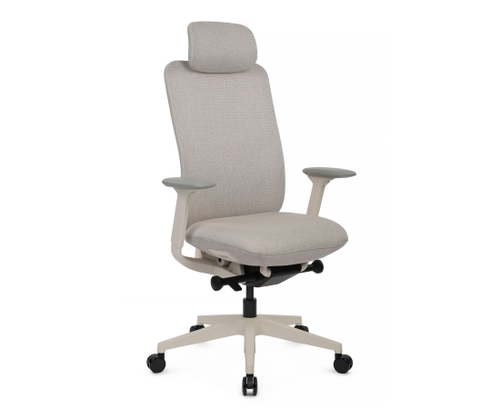 Офисное кресло Riva Design Antler EAN-001AW, Светло-бежевый/белый пластик