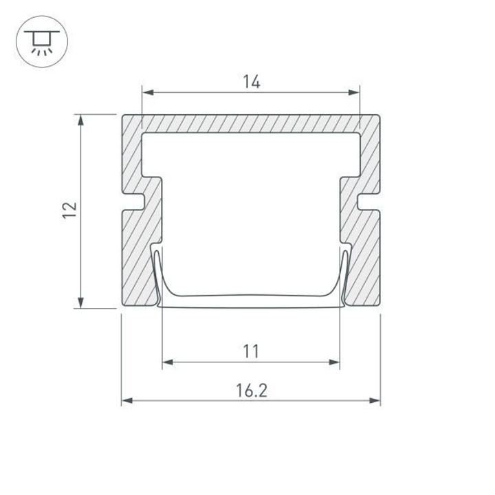 Профиль Arlight PDS-SM-2000 Anod Black 035027