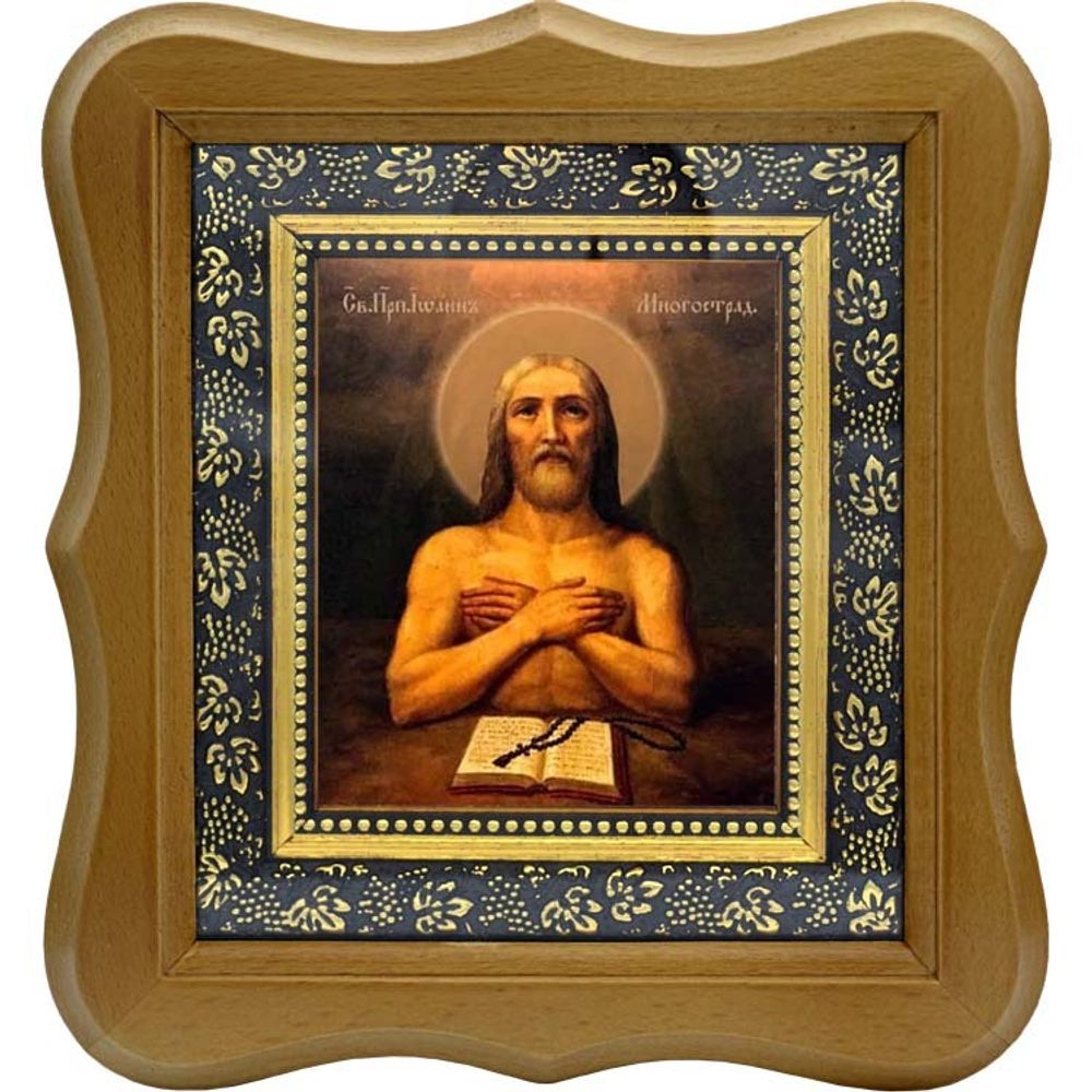 Иоанн Печерский, Многострадальный Преподобный. Икона на холсте.