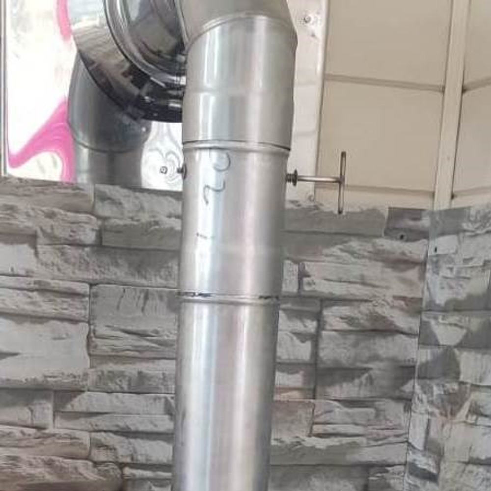 Шибер поворотный 120 мм нерж. (AISI 409-1 мм.), ECOFLUE