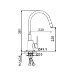 Смеситель для кухни 35к F4253 FRAP без излива (п/гайку, хром, латунь)