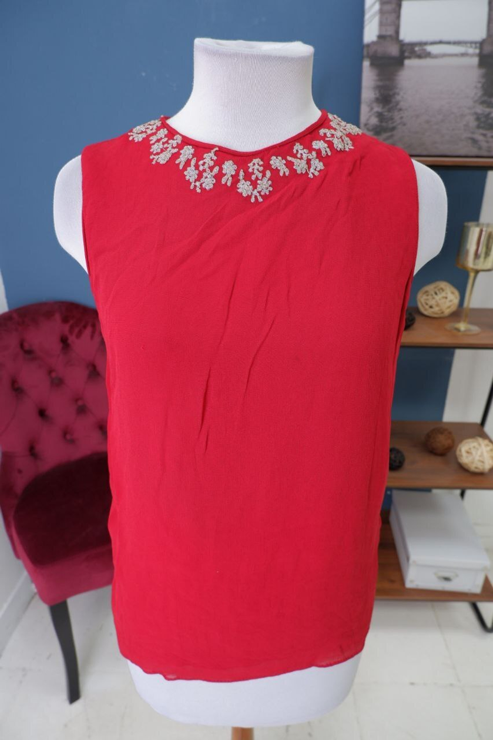 Блузка Zara без рукавов 48 размер