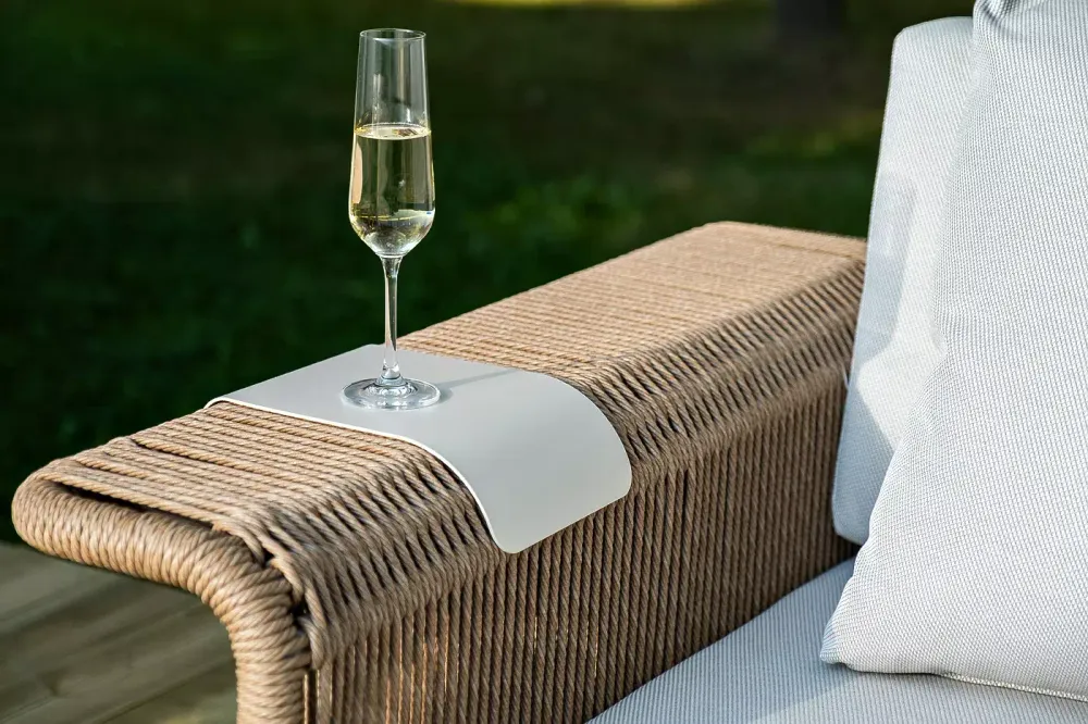 "Мальдивы" лаунж-зона из искусственного ротанга, цвет соломенный