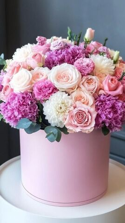 Композиция Катрина в шляпной коробке