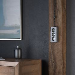 Розетка влагозащищенная с заземлением и со шторками Werkel Gallant (графит рифленый) W5073104