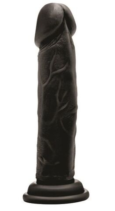 Чёрный фаллоимитатор Realistic Cock 8 (Цвет: черный)