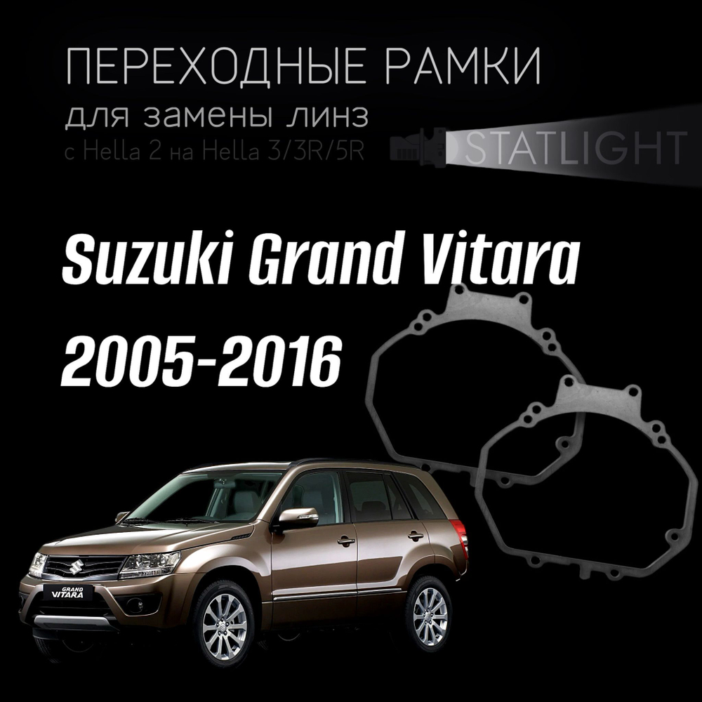 Переходные рамки для замены линз в фарах Suzuki Grand Vitara 2005-2016