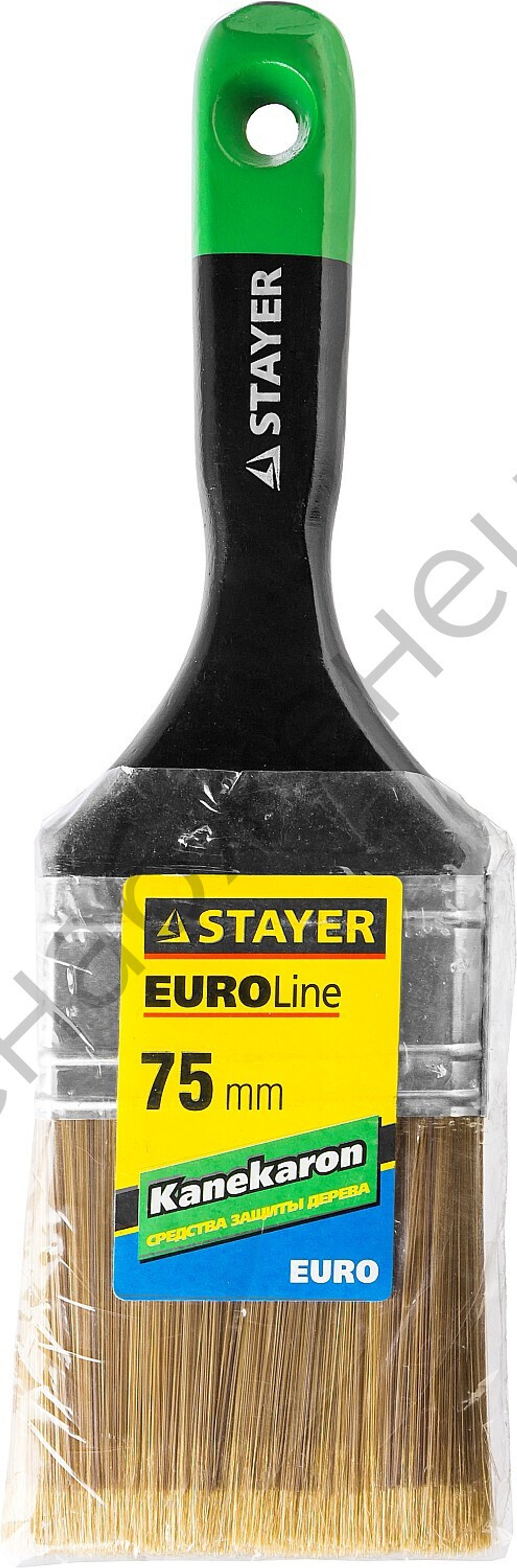 STAYER AQUA-KANEKARON 75 мм, 3″ искусственная щетина, деревянная ручка, Плоская кисть (0106-075)