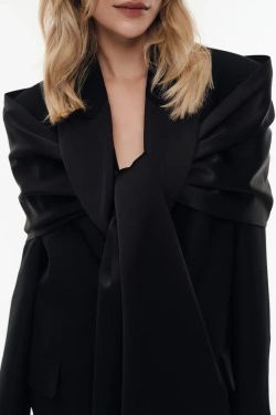 Жакет с шарфом ((Простые истины)), черный