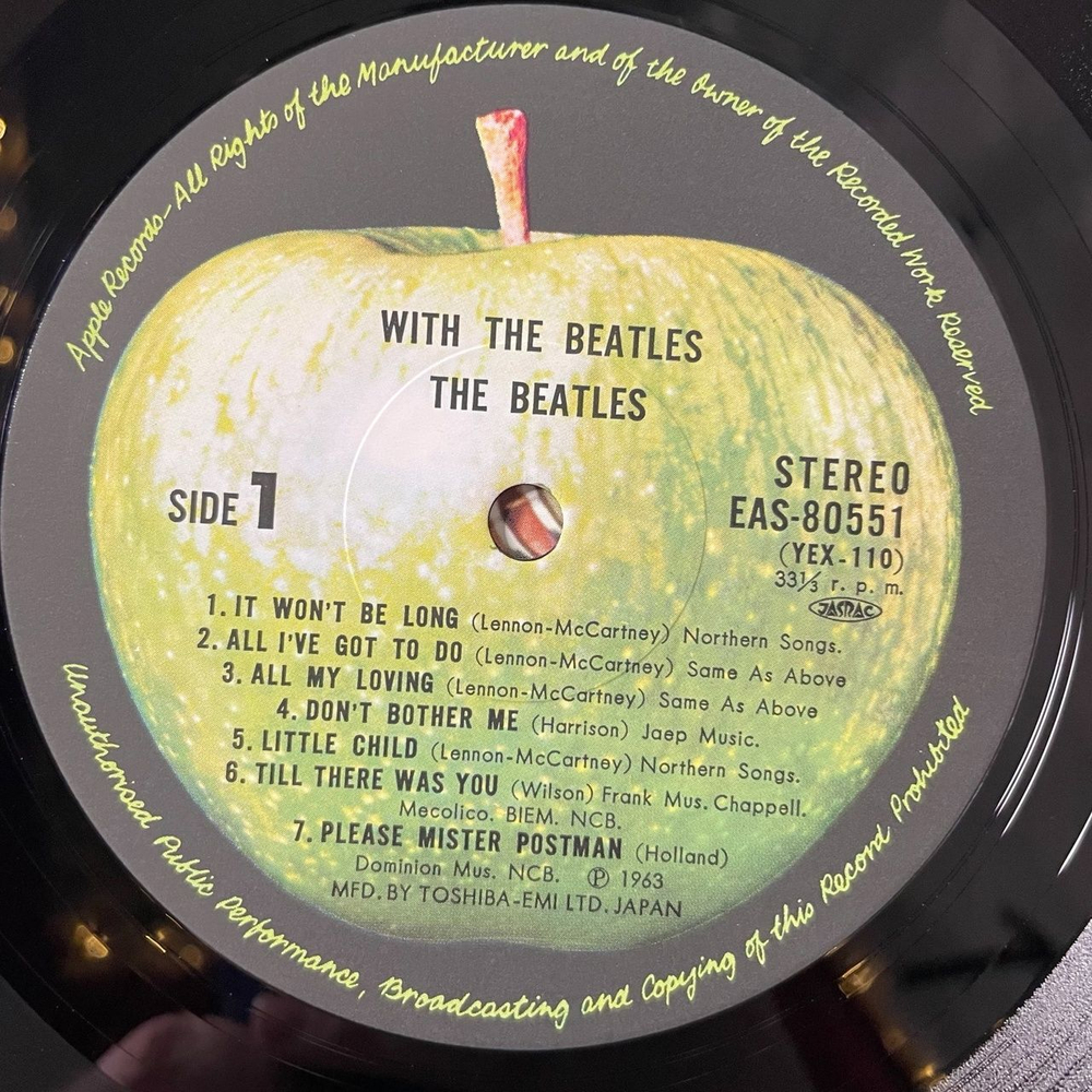 Винтажная виниловая пластинка LP With The Beatles (Japan 1976) (Obi) Little Child