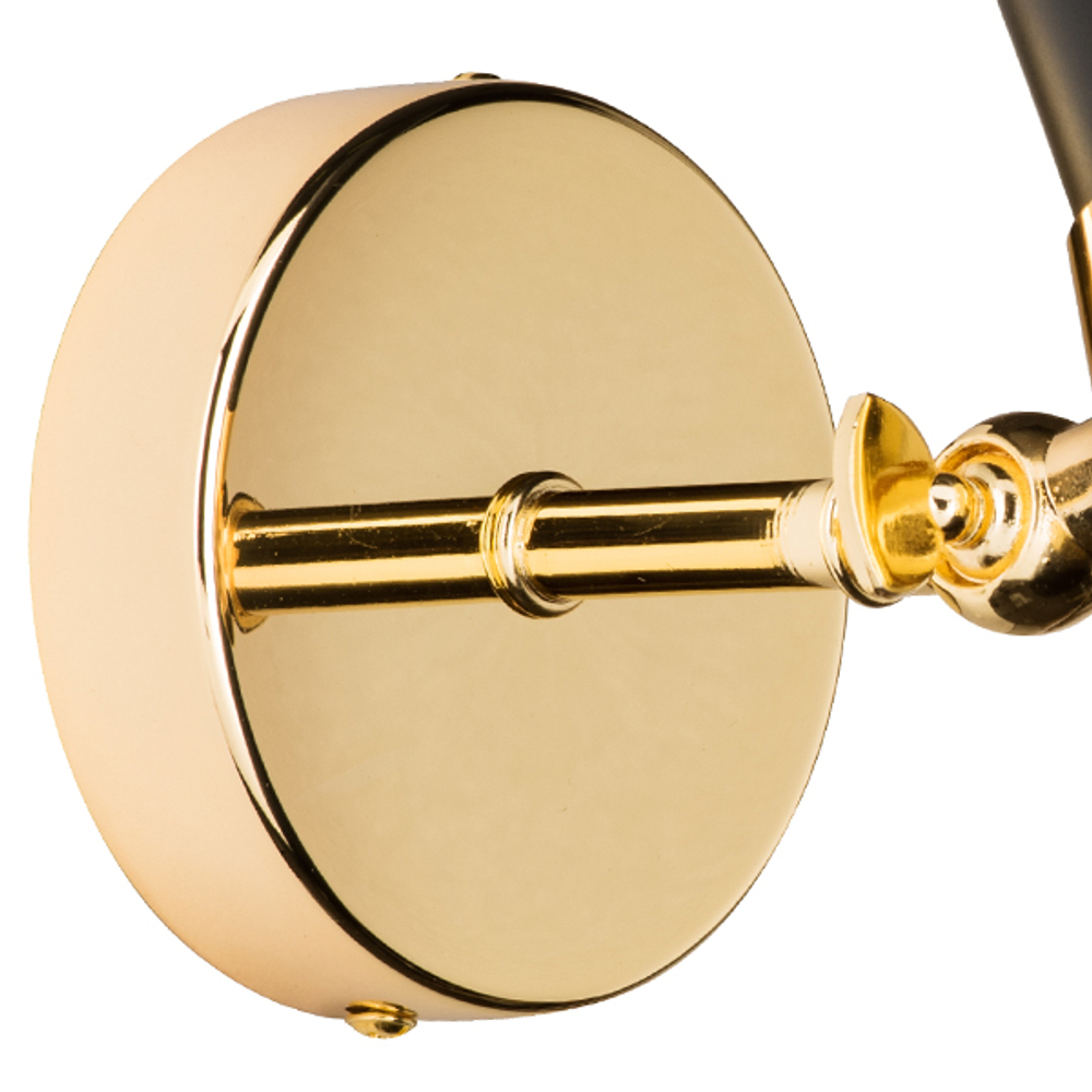 816617 Бра DUMO 1х40W E14 ЧЕРНЫЙ МАТОВЫЙ/ЗОЛОТО